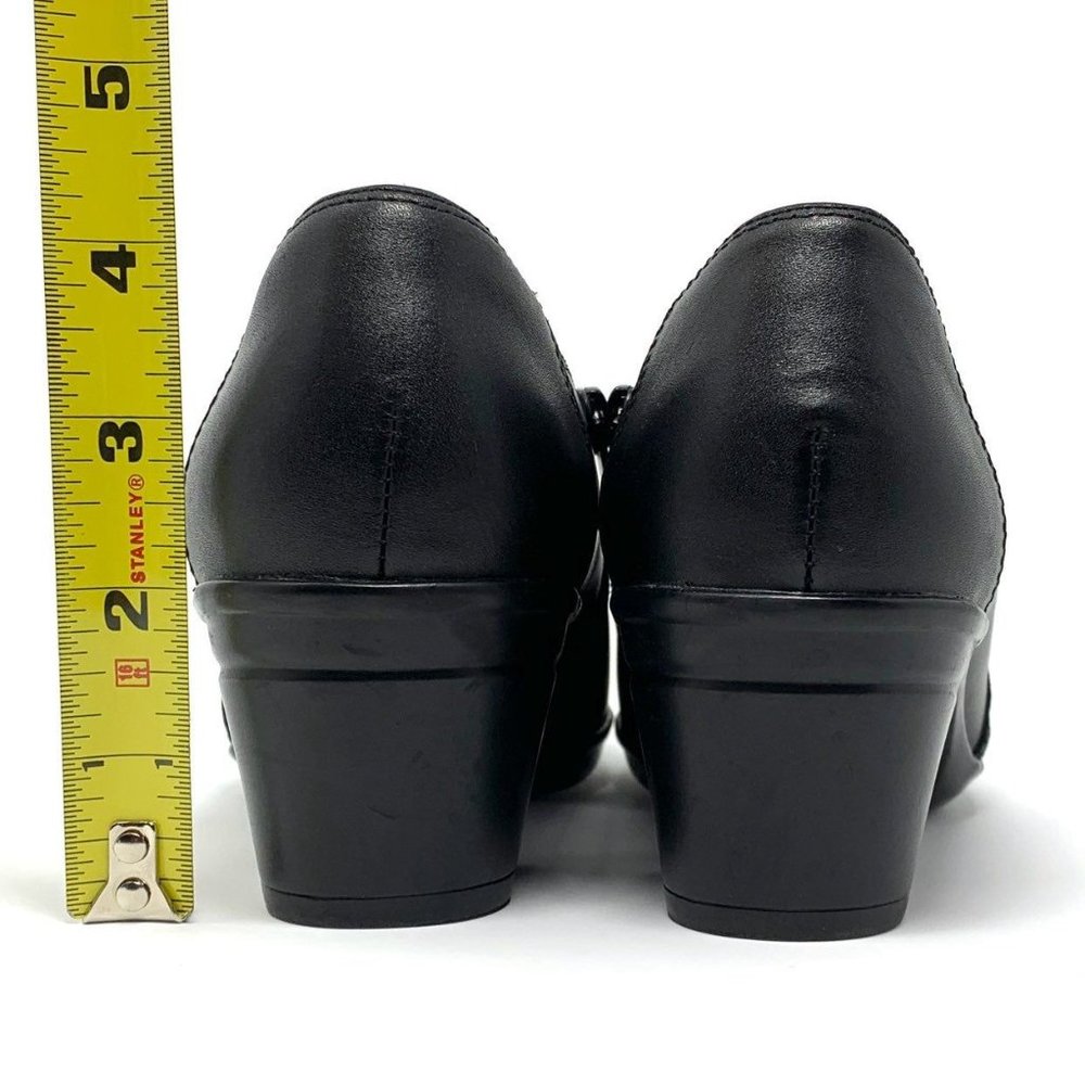 Clarks Collection 22545 Black Leather Side Button Side Zip Up Shooties Size 6 - Picture 4 of 9